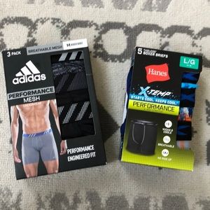 Adidas Performance Mesh Boxer Briefs & Hanes X-Temp Boxer Briefs